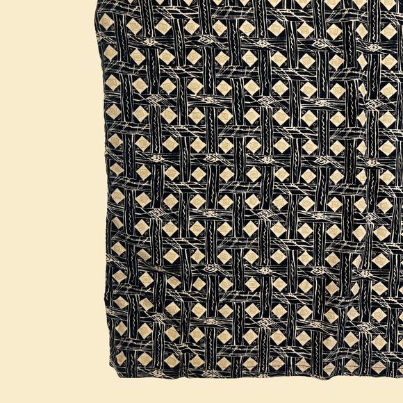 1990s XL Pierre Cardin black/beige shirt, vintage mens 90s geometric button down - Picture 3 of 8